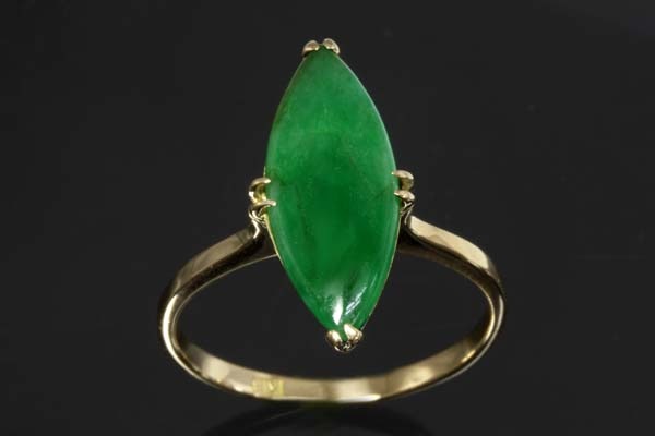 A480-17n0198【翡翠】ｾﾐｱﾝﾃｨｰｸK18リング