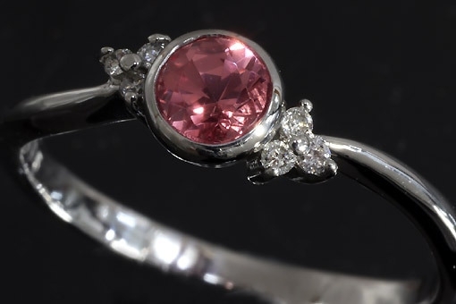 in1184nt36【ピンクスピネル 0.34cts】Pt900ダイヤモンドリング
