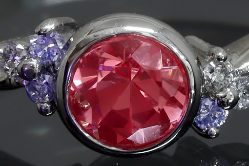 in1184nt36【ピンクスピネル 0.34cts】Pt900ダイヤモンドリング