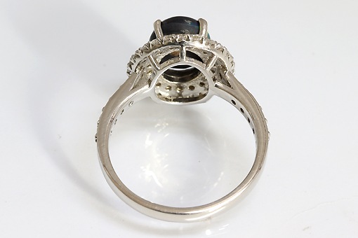 A434-18k0018【ブラックオパール 1.38cts】ダイヤモンドPt900リング A434-18k0018【ブラックオパール 1.38cts】ダイヤモンドPt900リング