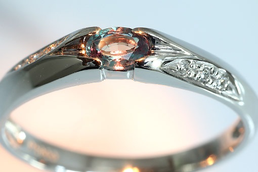 専用 Pt900 アレキサンドライト・ダイヤモンド リング Alexandrite Pt900アレキサンドライト ダイヤモンドリング (NO.50020