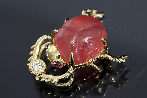 専用 ロードクロサイト ダイヤモンド ペンダントトップ K18YG ロード  