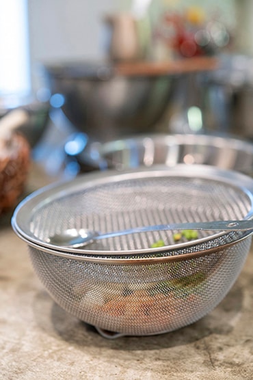 ラバーゼ ステンレス丸ざる<br>小 15cm