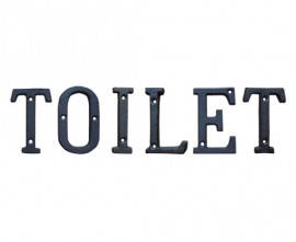 アイアンアルファベットプレート(TOILET)|文字・プレート・パネル|看板・サイン・パネル