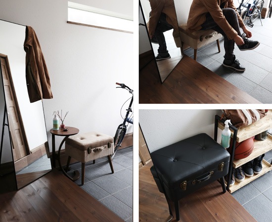 スツール G ⭐︎送料込み⭐︎ トランクのように収納できるスツール[Pick Stool][ST-3263]