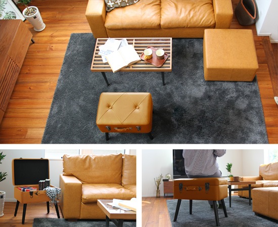 ピックスツール｜ST-3263｜トランクをモチーフにした椅子｜収納付き