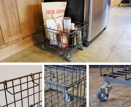 ワイヤーバスケットトロリー（15L）｜WW-WBTRL-15L｜無骨