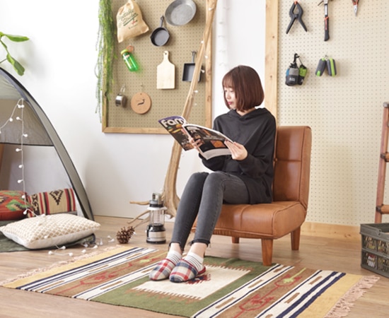 LOGO】 リクライニングフロアソファ｜2way仕様｜ロータイプ可