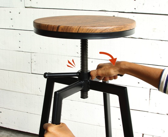 Like Vintage】 ハイスツール｜カフェ風｜ダークブラウン