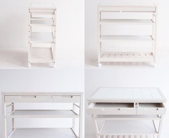 スープ キッチンワゴン（ワイド）｜W-3351WH｜キッチン収納｜収納