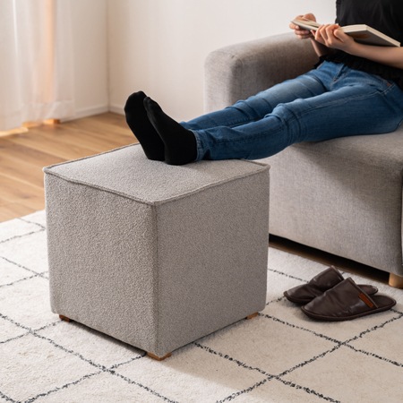 (まとめ) キューブスツール ブルー 完成品 〔×2セット〕 キューブスツール ブルー （約W54×D54×H39cm） 完成品 まとめ