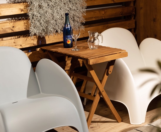 ロールトップハイテーブルS｜ウッドテーブル｜机｜アウトドア