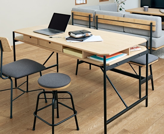 HEM ヘム LOG ログ ダイニングテーブル ワーキング 定価約30万円 グラム】ワーキングダイニングテーブル｜GLMDT140｜ダイニングテーブル