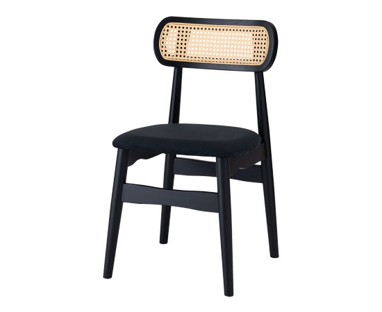 スエード調の座面と人工ラタンが優しい雰囲気を作り出すホック