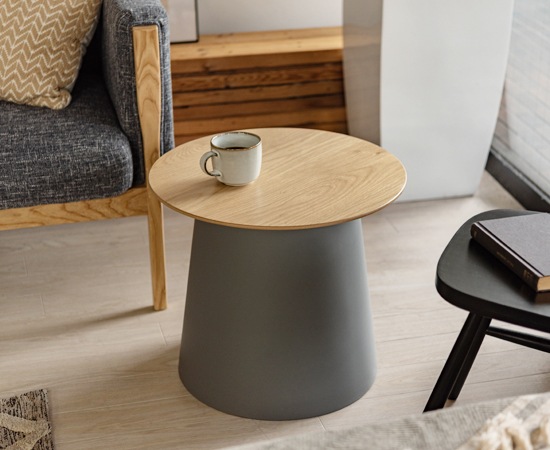 ロンド ラウンドテーブルS（ウッド天板）｜PT-990｜円形｜机｜ウッド天