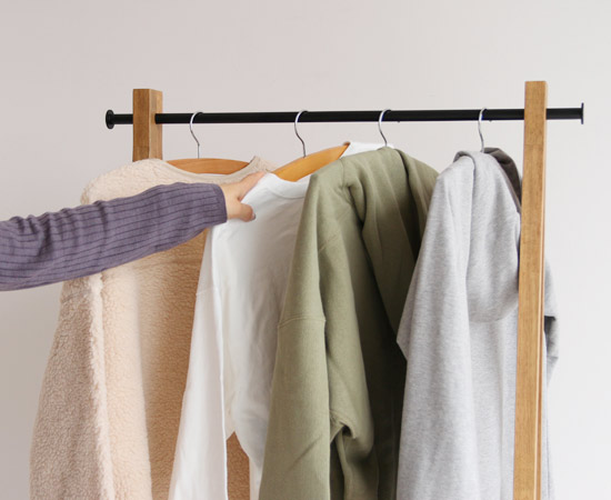 ラシック】ハンガーラック｜衣類収納｜おしゃれ｜北欧風｜ヴィンテージ