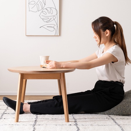 東谷　オーバルテーブル　ナチュラル　MTK-343NA 東谷 センターテーブル 幅120cm 丸 木製 楕円形 オーク 大きい