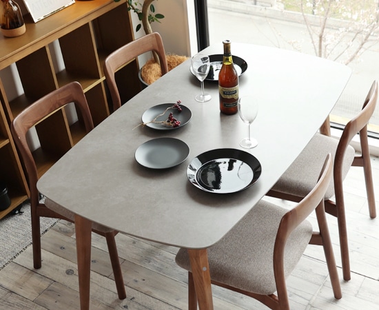エトナ】ダイニングテーブル1400｜ETT-3587｜セラミック｜高級感｜耐熱