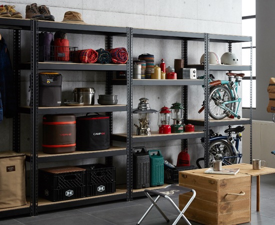 メタル＆ウッドラックシリーズ】シェルフ5段（幅1210mm）｜MK-825N