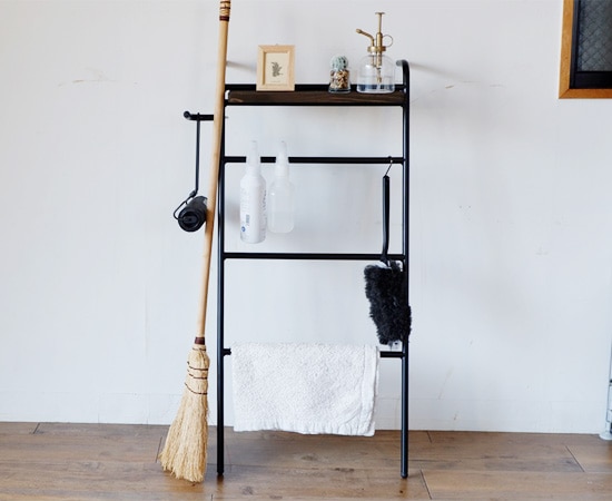 アイアンラダーラック｜ILR-DB｜衣類収納｜スチール｜天然木｜棚付き