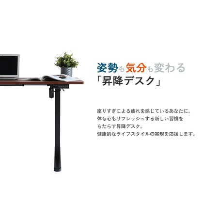 アヴァン】電動昇降デスク｜T-3775｜電動で高さ調節できる机｜3つの