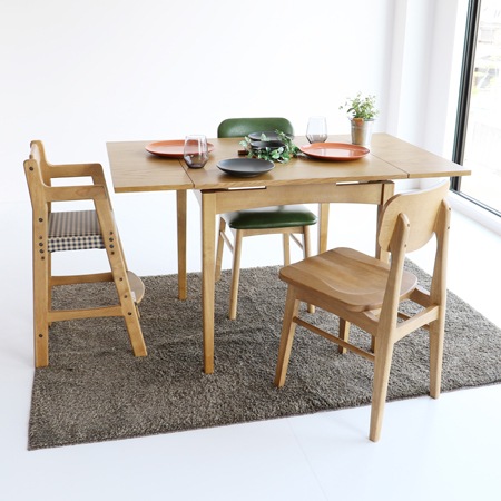 ラシック】エクステンションダイニングテーブル｜幅の変更｜伸縮可能