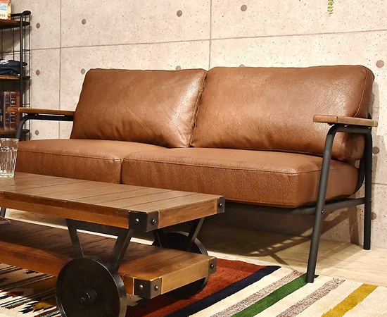 AZ】ワイドソファ｜ゆったりと座れる｜カラーによって違う素材