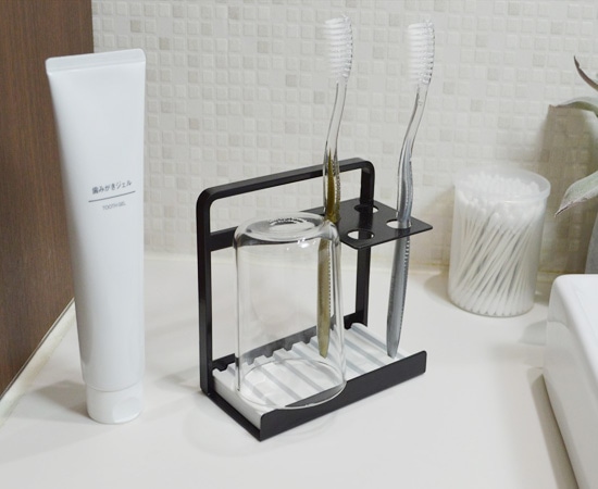 歯ブラシスタンド（ドライトレイ付）｜TS-WH｜TS-BK｜サニタリー｜洗面