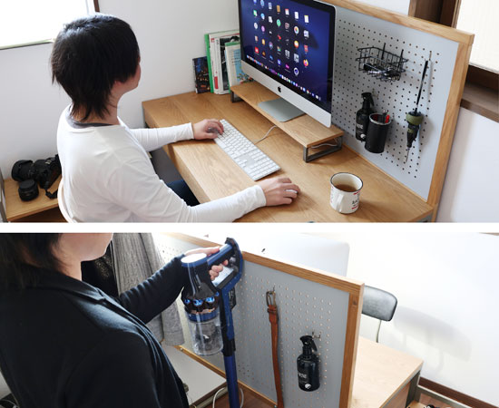 ドリップ デスクパーティション｜DRP-3445NAGY｜デスク｜目隠し｜有孔