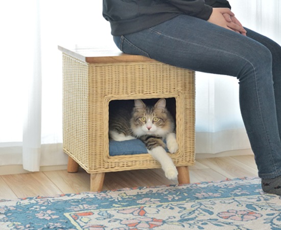 ペットハウススツール ラタン | 家具・什器,椅子・スツール