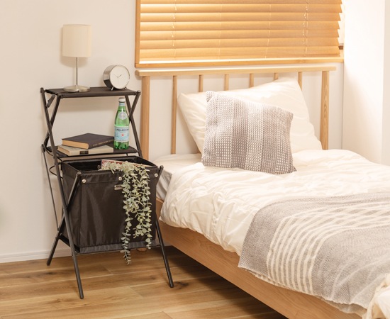 MIP】フォールディングマガジンラック｜折りたたみ｜収納力あり