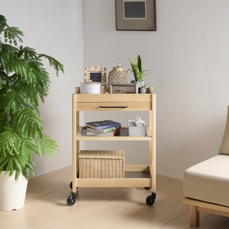 TORE】トーレ ワゴン（引き出し付）｜TORE-3H｜カトラリーも収納