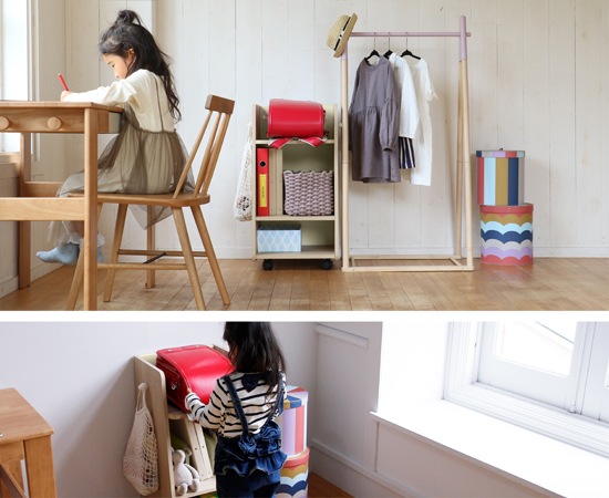 ステラ キッズスクールバッグラック スリム｜ILR-3421NA｜子供用