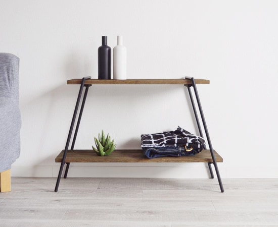 高さ調整ダクトレールバー付きアイアンラック！横600✖️250✖️ 70