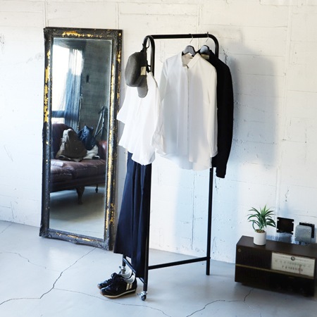 【東京都内23区配送無料】定価4万円　アイアン　ハンガー　ラック　スタンド COLLEND】アイアンハンガーラック スリム｜IHR-S｜コーディネート