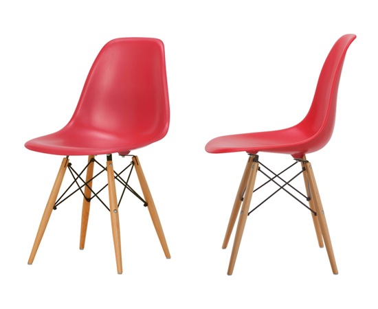 イームズ サイドシェルチェア（ウッドベース・マット）｜DSWM｜リ