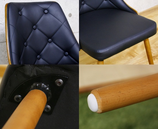 CC-05 カジュアルチェア ブラック カジュアル デザインチェア ブラック 家庭用 組立式 背もたれウォールナット突板 高級感 レトロ　椅子 イス CC-05 カジュアルチェア ブラック カジュアル デザインチェア ブラック