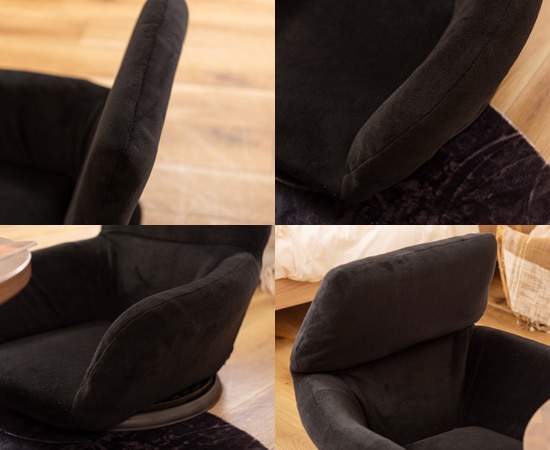 座椅子 バケットリクライナー コンパクト 回転 フロアチェア THC-201GY レボ フロアチェア｜THC-203｜回転する｜座椅子｜肘掛け｜フロア