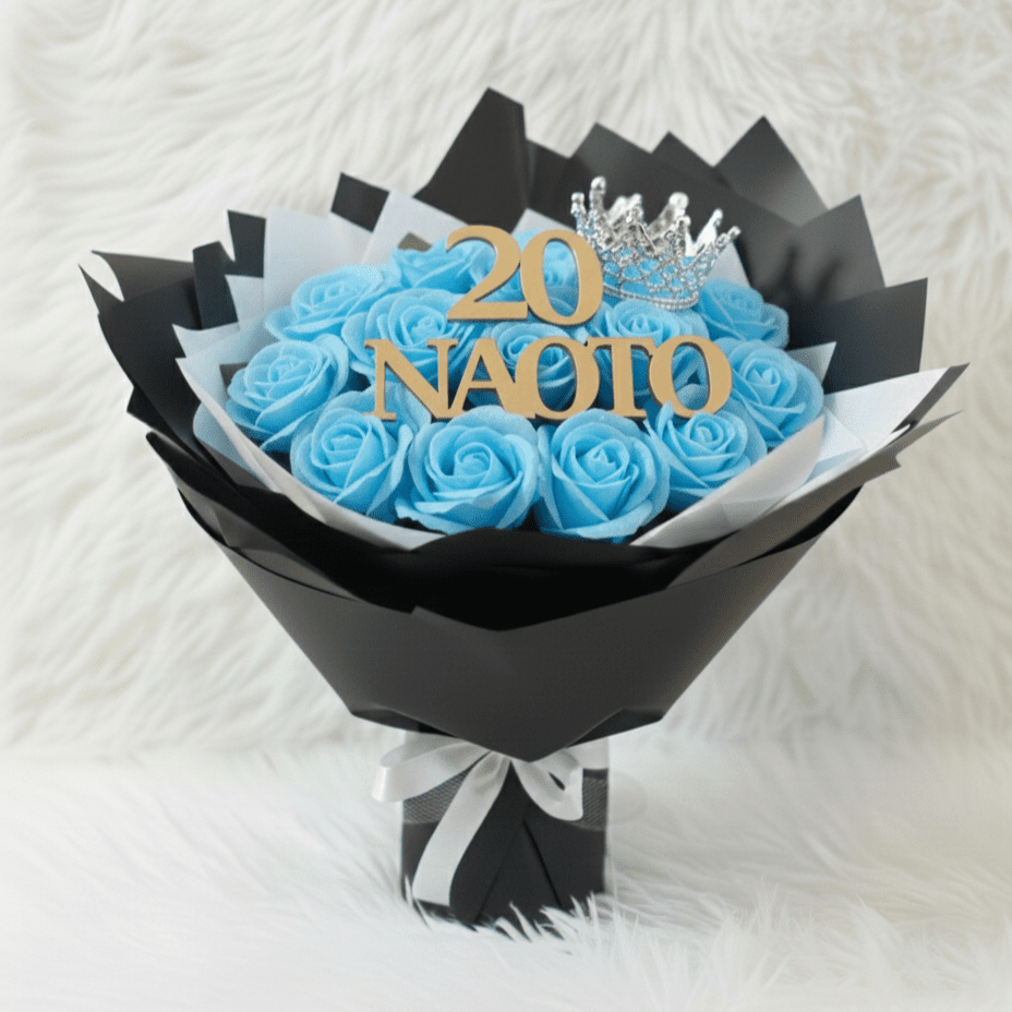 ☆送料無料☆成人式デザイン：ラメ付ローズブーケ(20本入)【こちらの