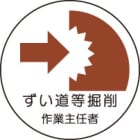 ヘルメット用ステッカー　370-29ずい道等掘削作業主任者　２枚組|ヘルメット用ステッカー|安全標識１（機能・用途で選ぶ）