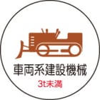 ヘルメット用ステッカー　370-97車両系建設機械３ｔ未満　２枚組|ヘルメット用ステッカー|安全標識１（機能・用途で選ぶ）