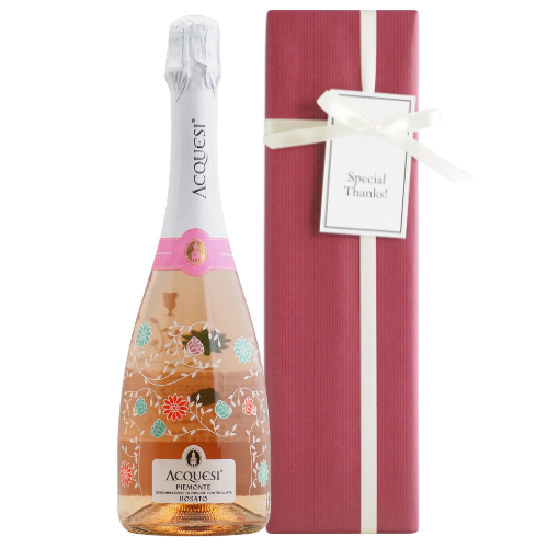 【送料・ラッピング込】アックエジー ブリュット・ロゼ スパークリングワイン ギフト（泡1）
