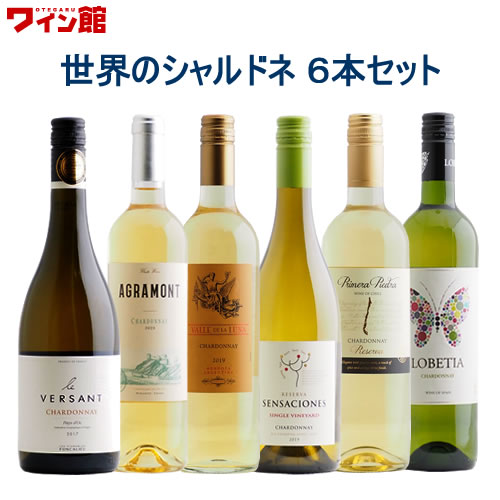 【送料無料】世界のシャルドネセット(白6本)