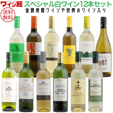 【送料無料】＜第68弾＞スペシャル白ワイン12本セット（白12本）