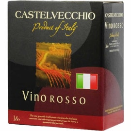 【BOXよりどり4個で送料無料】　＜赤＞　カステルヴェッキオ　ロッソ　バッグインボックス 3,000ml|イタリア|産地で選ぶ