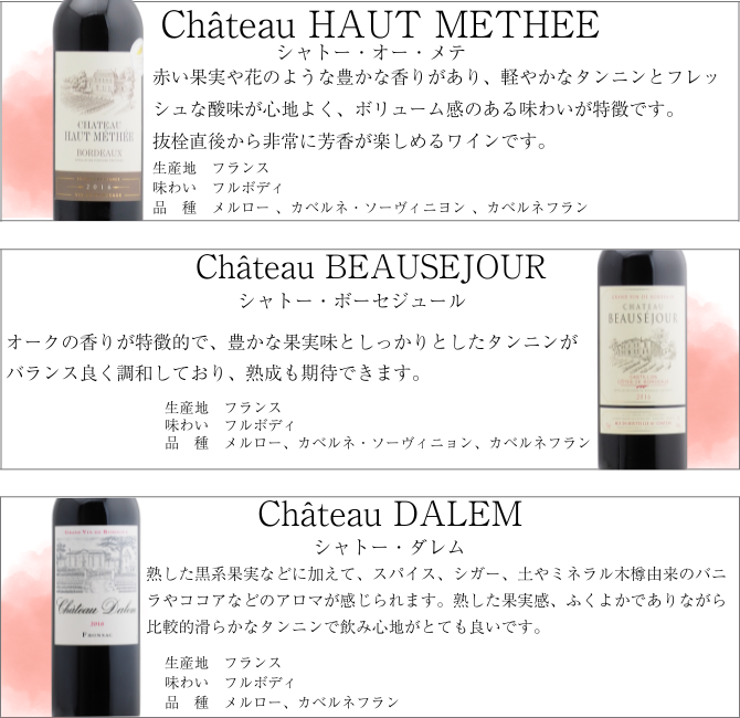 <第9弾> ボルドー グレートヴィンテージ2016年赤ワイン6本セット(赤6本)赤ワイン フランス ボルドー 金賞