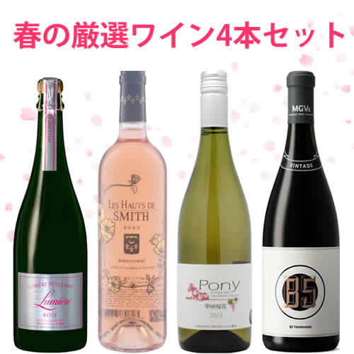 【セットでお得！送料無料】春の厳選ワイン4本セット