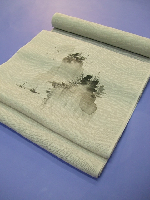 墨書き 紋紗九寸名古屋染め帯「山水」 | すべての商品 | きものサロン
