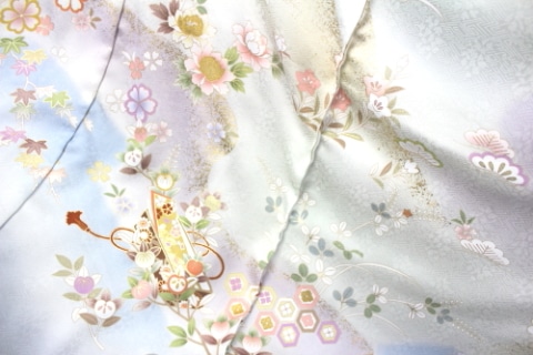 売り切り◆H30さが美誂え金彩友禅訪問着　紹巴織袋帯　五点セット　ガード加工済 誂友禅競技会受賞柄 紬訪問着 No.AD-2024-ワイド-MOサイズのレンタル