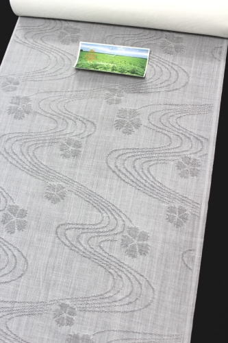 トスコ麻混夏物長襦袢「流水に撫子」 | 販売着物商品,長襦袢,夏
